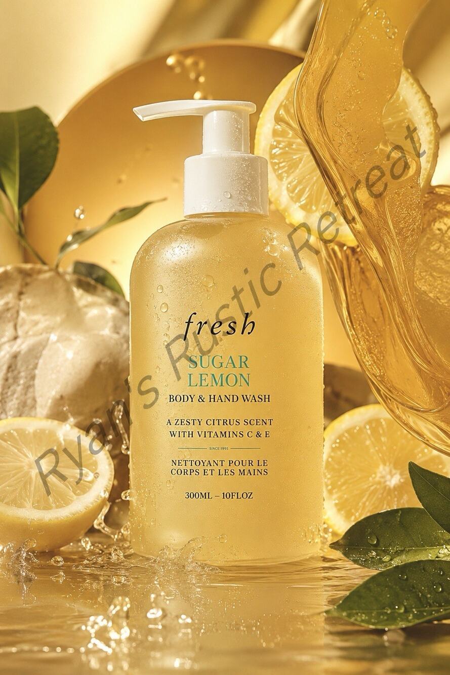 fresh - Sugar Lemon - Body & Hand Wash - 10 fl oz / 300 mL - New, No Box